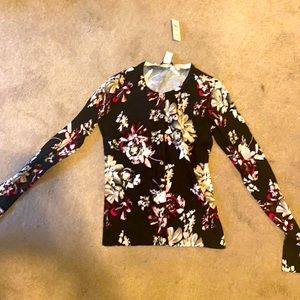 Black House White Market Floral cardigan